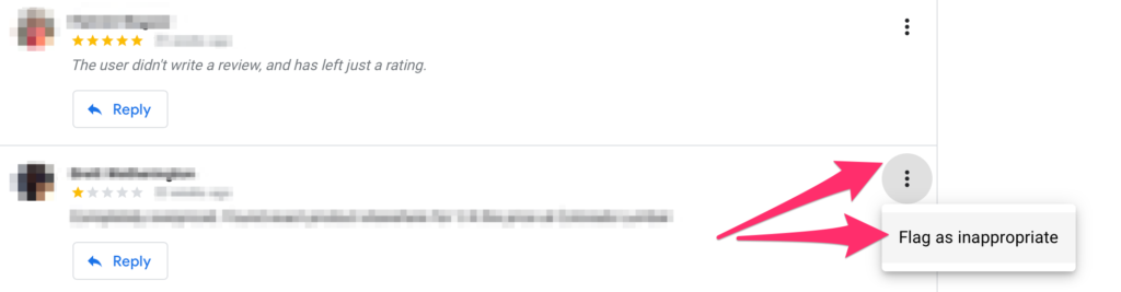 flag google reviews