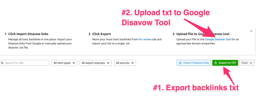 how to disavow toxic backlinks
