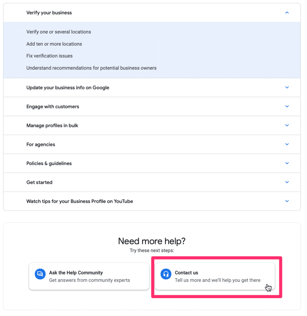 contact google support