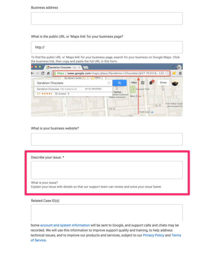 describe google fake review