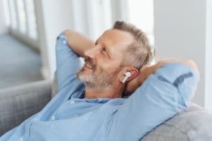 doctor listening to podcast