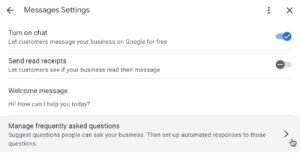 Google my business auto responder setup step 5