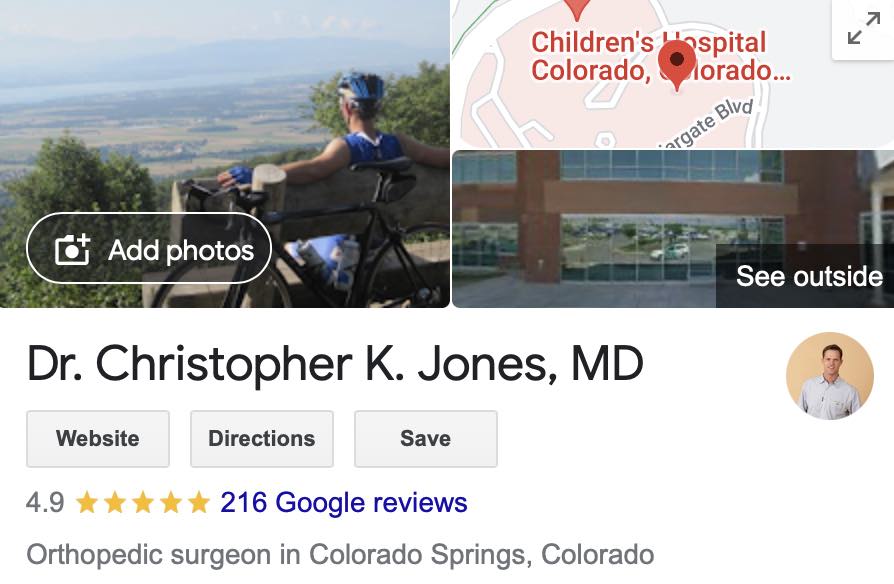 Google reviews helping local SEO for doctors